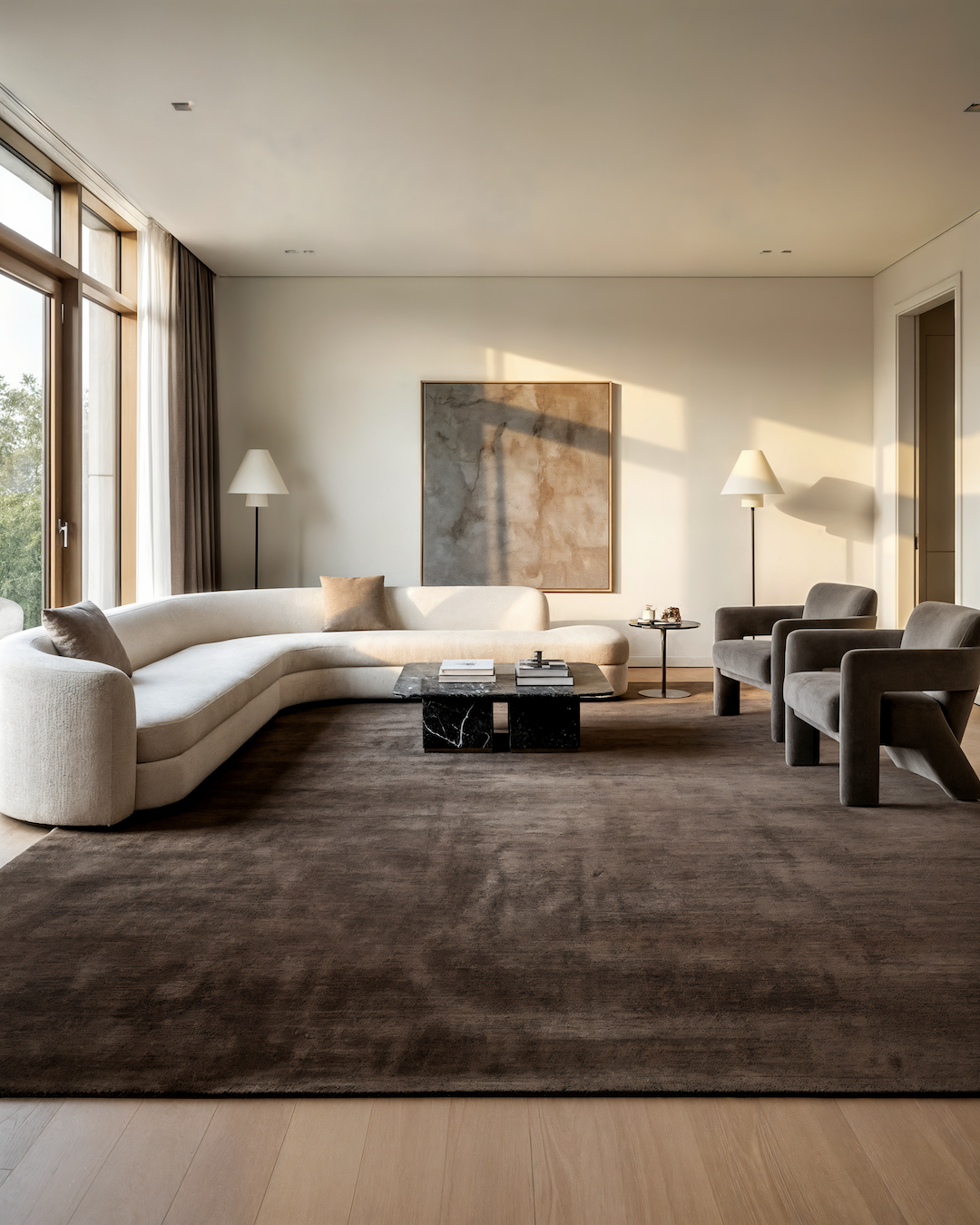 Plush Wool Rug / Chocolate