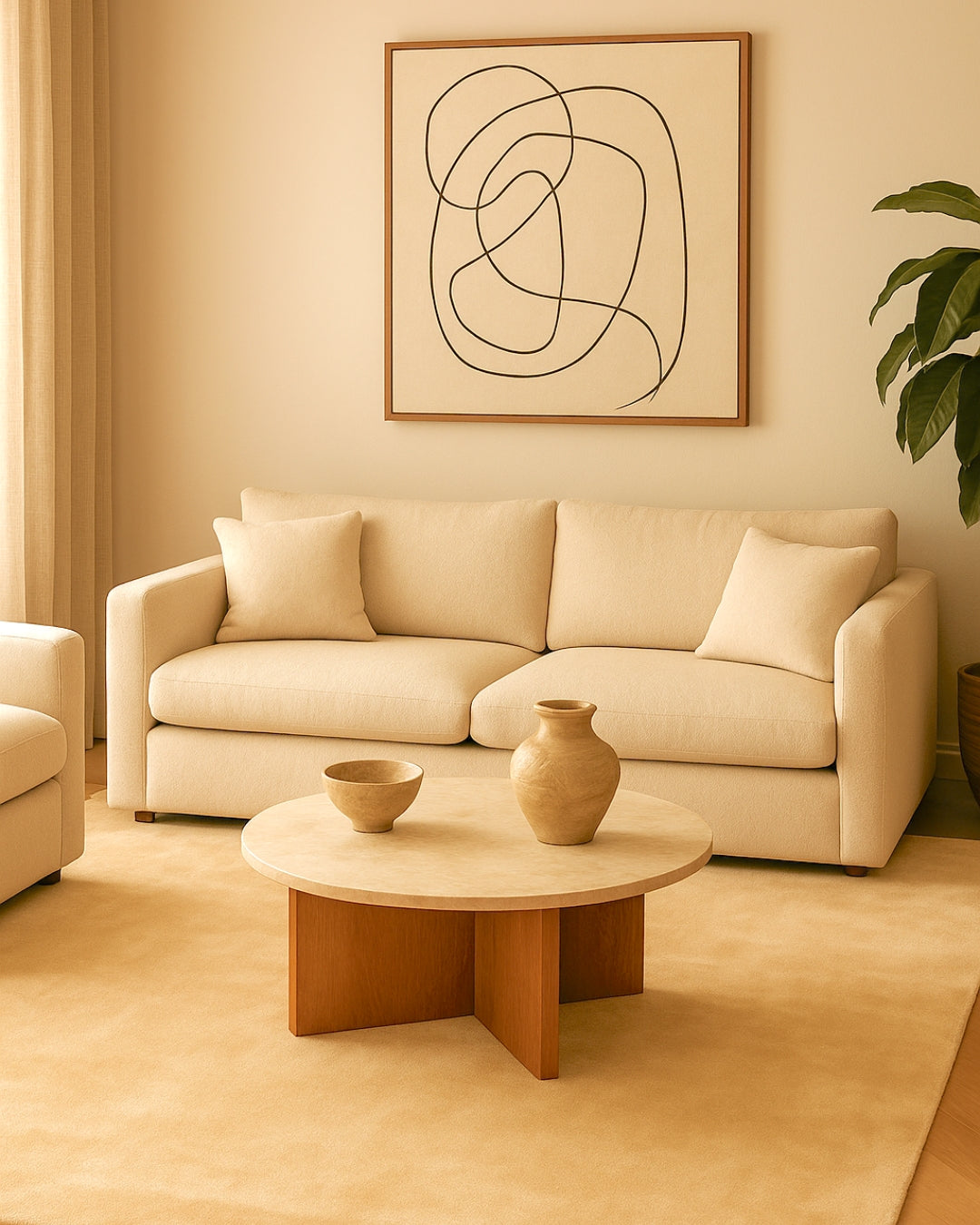 Solid Silk Rug / Gold