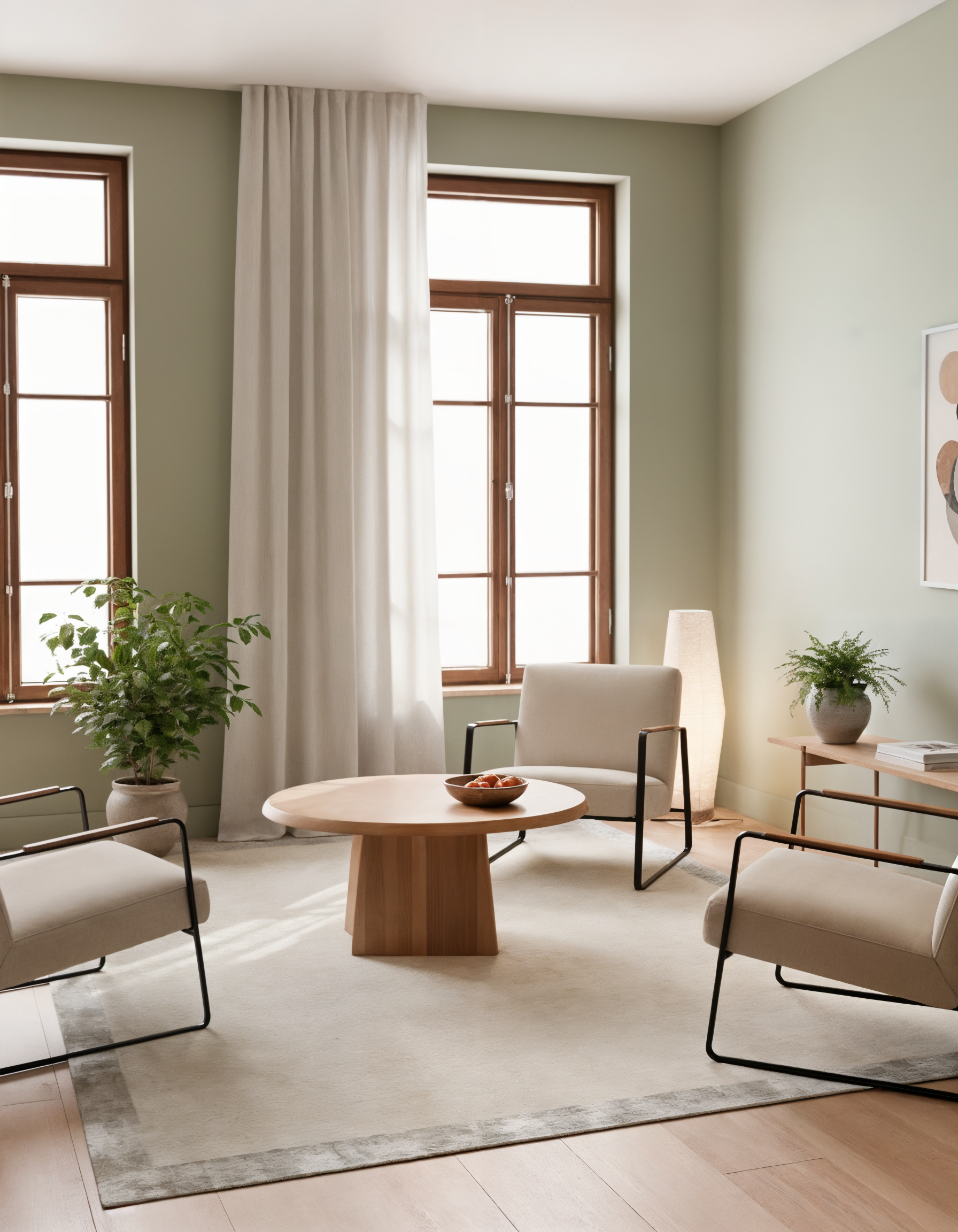 Fragment Wool & Silk Rug / White smoke