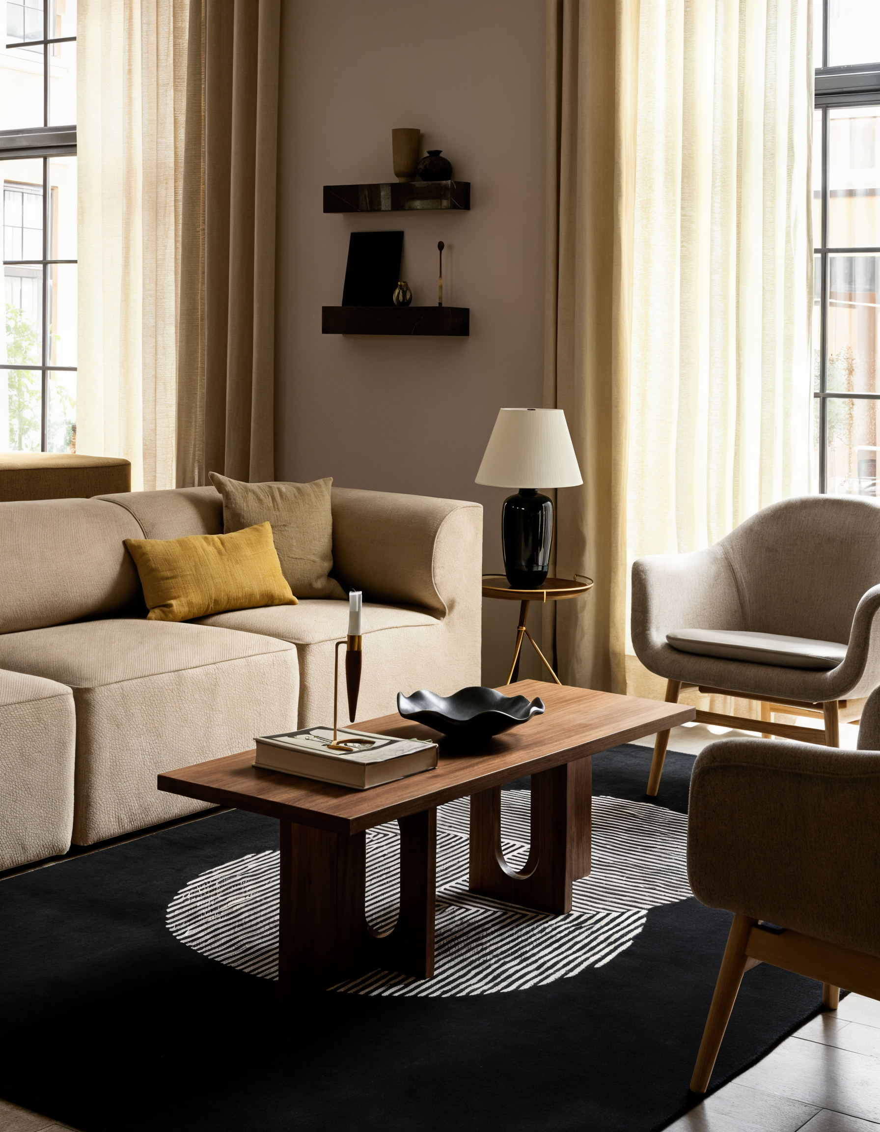 Clique Wool Rug / Pitch Black