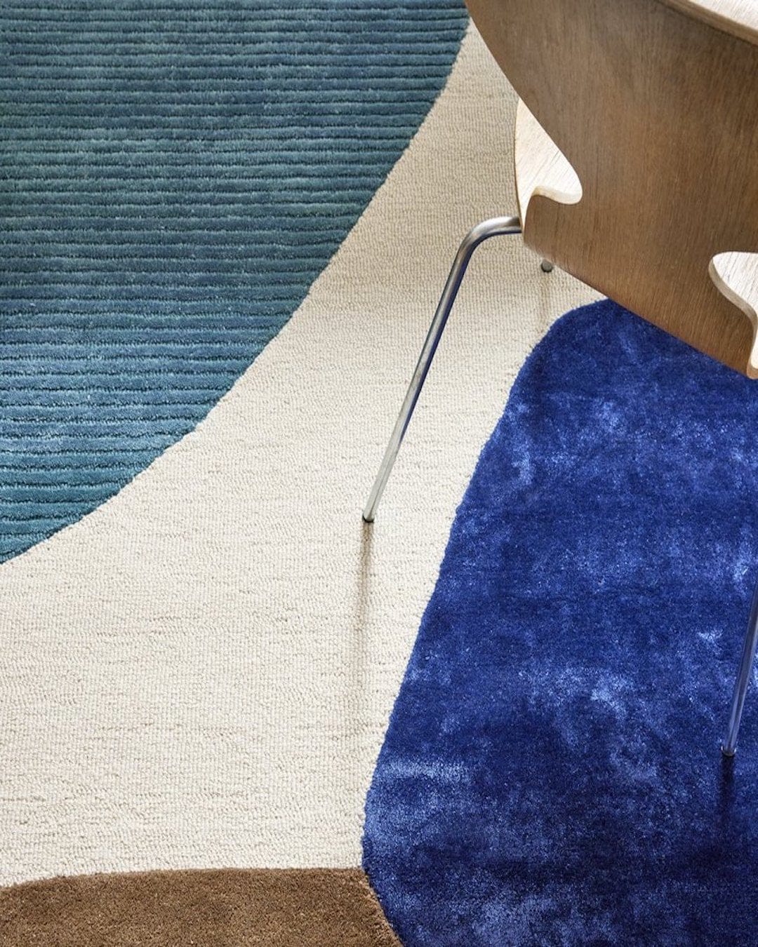 Profound Wool & Silk Rug / Ivory Teal