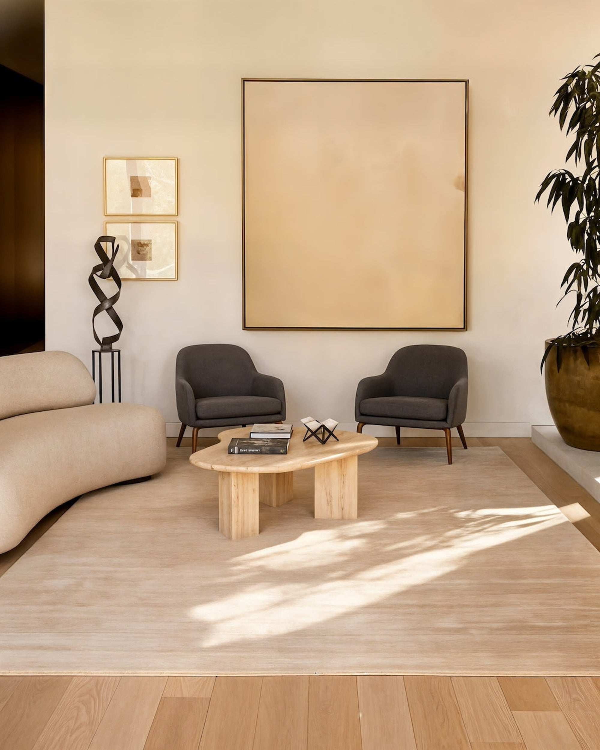 plush wool rug sand 1