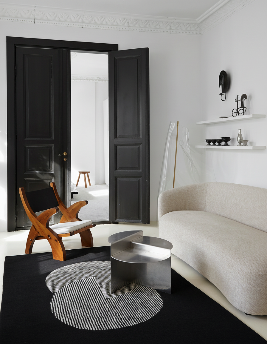 Clique Wool Rug / Pitch Black