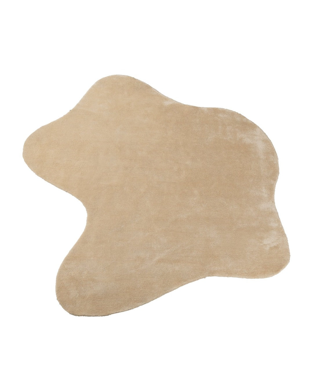 Abstract Silk Rug / Light Gold