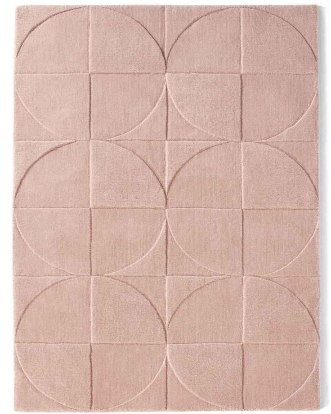 Round Square Rug / Blush Pink