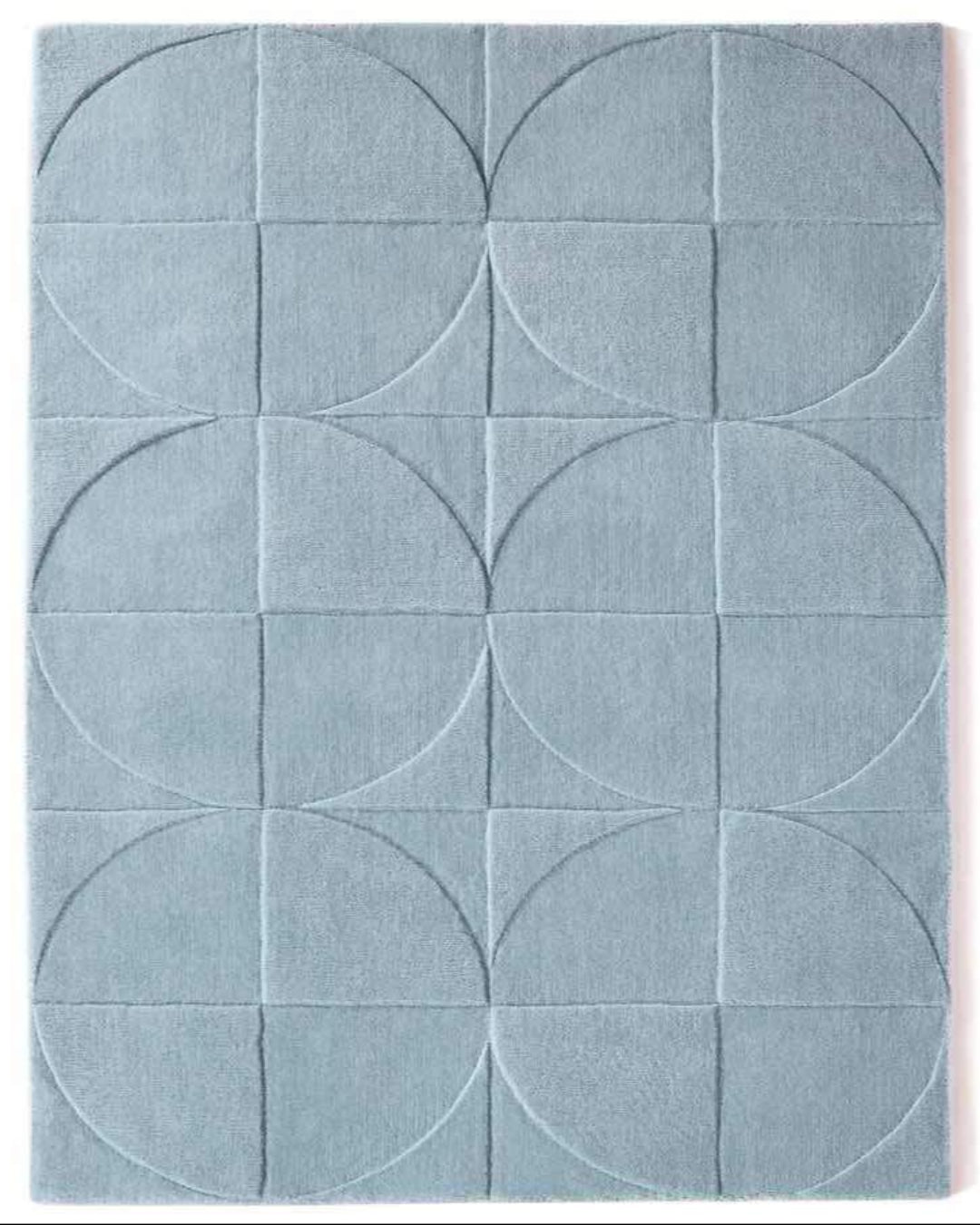 Round Square Rug / Steel Blue